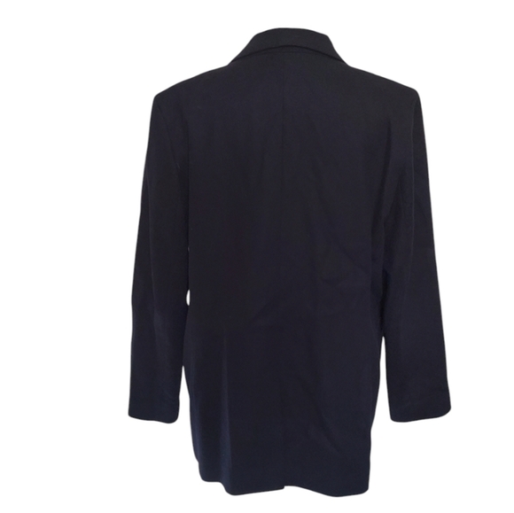 Saint + Sofia Women's Double breasted Navy Blazer Plus Organic cotton Size 18 - Picture 3 of 7